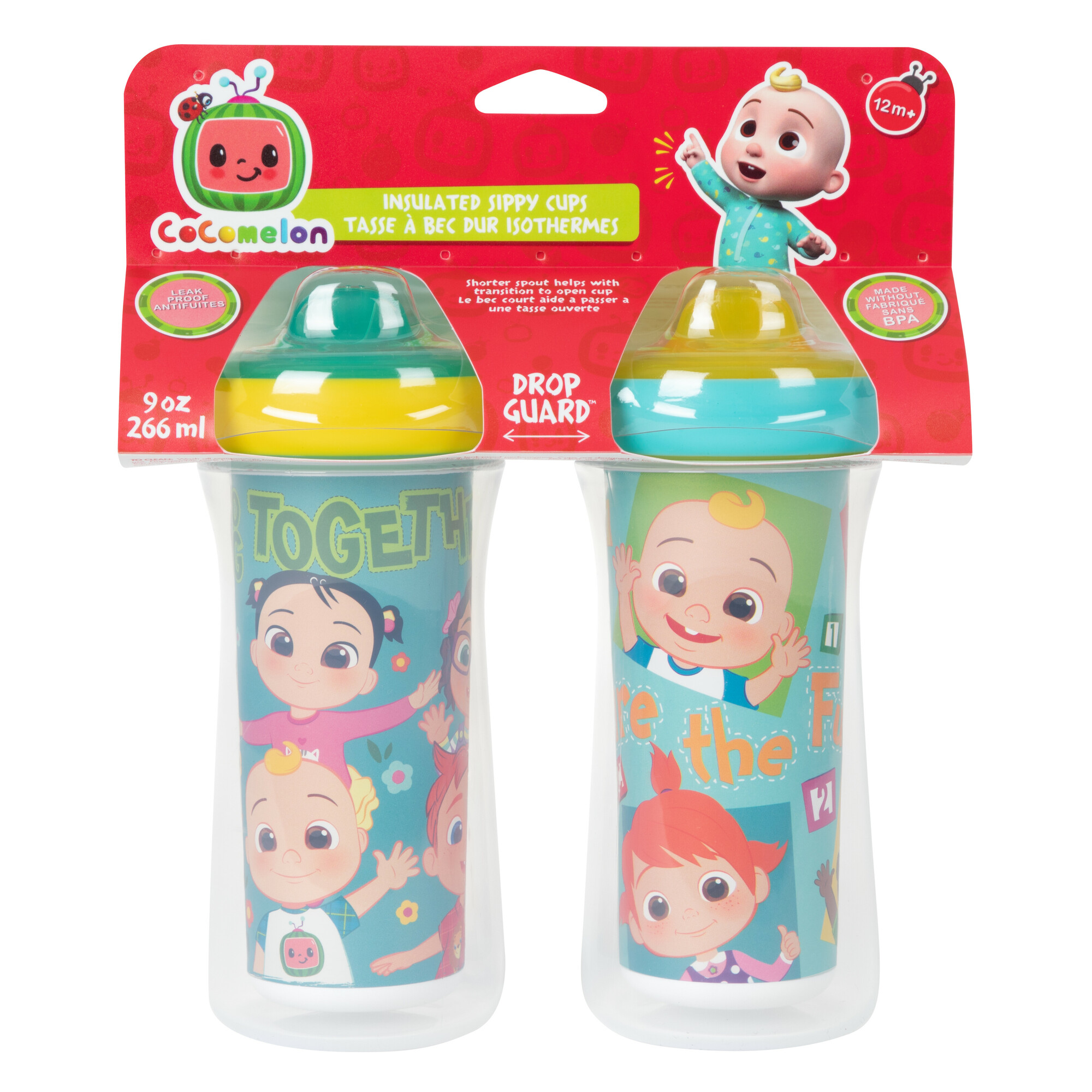 CoComelon Insulated Sippy Cup, 9 oz, 2-Pack photo 8