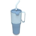 thumbnail image 1 of Gobelet Rise avec Couvercle à Paille - Compatible Lave-Vaisselle, Gobelet Isolé en Acier Inoxydable avec Poignée - avec Couvercle Rabattable et Paille - 36 oz, Bleu, 1 of 4