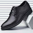 thumbnail image 4 of Men's Dress Shoes Classic Modern Formal Business Oxford Casual Comfortable Tuxedo Leather Lace Up Derbys Shoes Size 11, 4 of 6