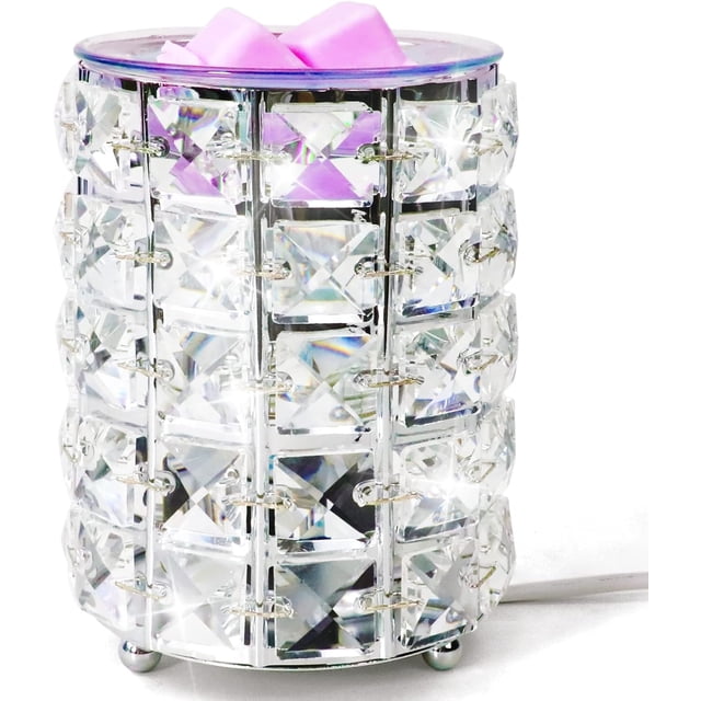 Calentador de Cera Derretida, Calentador de Cera Eléctrico de Cristal para Decoración Navideña, Calentador de Cera Perfumado para Decoración de Hogar, Oficina, Recámara y Sala de Estar
