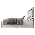 thumbnail image 5 of Home Design Olathe Twin Upholstered Panel Bed Frame with Channel-Tufted Headboard and Gold Acrylic Strip Accents, Light Gray, Easy Assembly, 5 of 12
