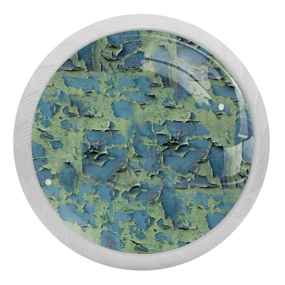 4PCS Round Abstract Cabinet Fluorescence Knob Glowing in the Dark Furniture Drawer Pulls Handle with Screws