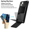 thumbnail image 2 of for iPhone 14 Case Wallet Cover 4-Card Credit Card Holder ID Slot Scratch Resistant Dual Layer Hybrid Protective Hard Shell Rugged TPU Bumper Armor Case for iPhone 14 case 6.1 inch Black, 2 of 6