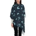 thumbnail image 3 of Honeii Beautiful Butterflies Print Scarf Oversized Scarf Tassel Fall Winter Thick Scarf Warm Shawl Women,Women's Scarves & Wraps, 3 of 8