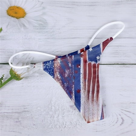 

Aayomet Womens Cotton Underwear Sexy G String Printed Panties Women s T Back Underpants Comfort Soft Low Rise Watermelon Red XL