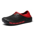 thumbnail image 6 of EliteGoogv Mens Clogs Breathable On Sandals Lightweight Outdoor Walking Shoes Non Flat Beach Shoes Summer Spring Fall Casual Footwear Black US :9, 6 of 9
