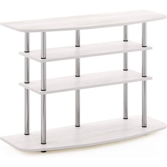 TV Stand for 50" TVs - Tiered Entertainment Center - Wood & Tube Design