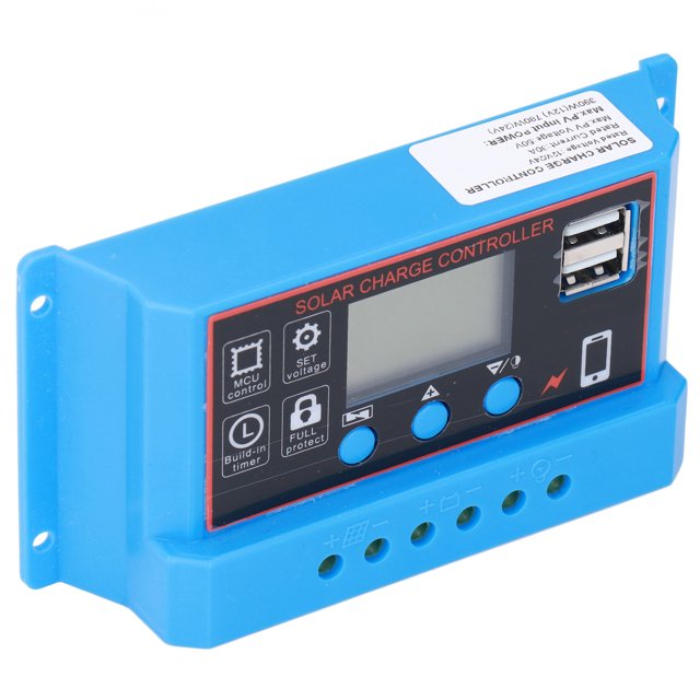 Controlador solar fotovoltaico, Controlador de carga de panel solar Controlador de carga de panel solar Controlador de panel solar LCD Artesanía excepcional