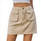 thumbnail image 2 of Faldas para Mujer, Estilo Y2k, Minifalda Vaquera de Cintura Alta, Pantalones Cortos Vaqueros Elásticos Caqui Superficial L, 2 of 7