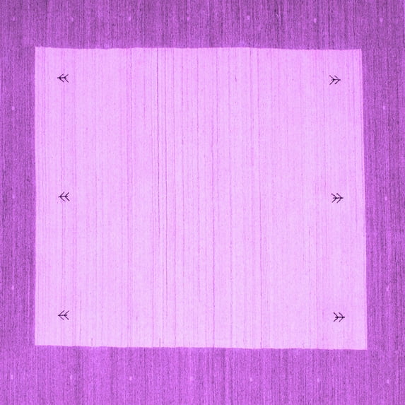 Ahgly Company Indoor Square Solid Purple Modern Area Rugs, 7' Square