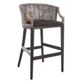 thumbnail image 3 of Safavieh Brando Semi-Circle Mid Back Barstool, Dark Brown, 3 of 9
