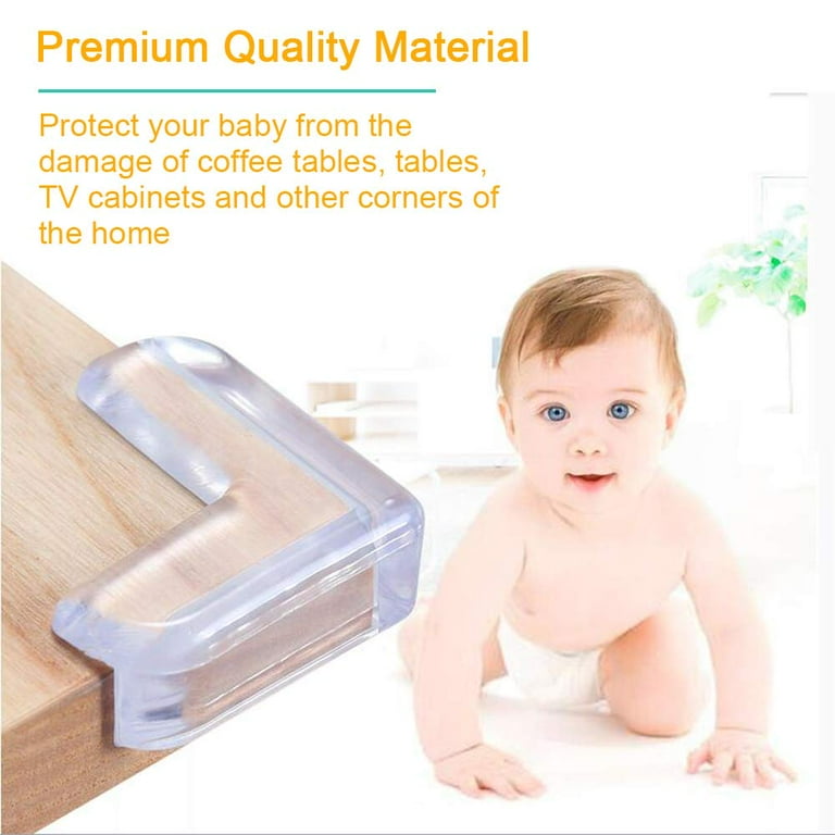 Heldig 12 Pack L-Shaped Clear Corner Protector High Resistant Adhesive Baby  Proofing Sharp Table Corner Protector Baby Safety Impact Absorbent Furniture  Corner Guards Prevent Injuries Protection 