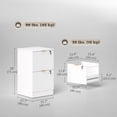 thumbnail image 2 of Lockable White Filing Cabinet with 2 Drawers - Compact Office Storage & Printer Stand - A4/Letter File Size - Modern MDF Design for Home Office & Workspace, 2 of 7