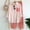 Pink plus size 2 piece outfit a1, variant on Women Plus Size 2 Piece Set Striped Boho Casual Long Sleeve Collared Shirt Wide Leg Pants Loose Matching Outfits for Office Work Travel, Black M
