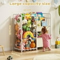 thumbnail image 3 of Kids Bookshelf and Toy Storage, 3 Tier Kids Book Shelf for Kid Rooms with Stuffed Animal Storage, Toy Storage Organizer, Stuffed Animals Zoo Storage Cage for Bedroom, Nursery, Playroom, 3 of 13