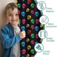 thumbnail image 3 of Blackout Kids Curtains,Black Colorful Skull Pattern Childrens Insulated Curtains Set Of 2,Bedroom Essentials,Toddler Room Decor 42x54in(106x137cm), 3 of 5