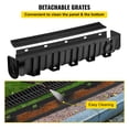 thumbnail image 4 of VEVOR Drainage Trench Driveway Channel Drain Kit Plastic Grate-5.8"x7.5"-4 Pack, 4 of 9