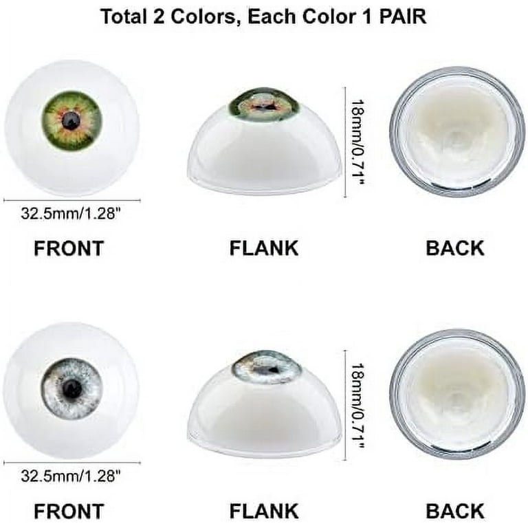 9mm White Safety Eyes SALE Flat Round Button Style-1PAIR