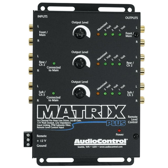 AudioControl Matrix Plus 6 Channel 13 Volt 24dB Gain Line Driver Audio Control