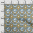 thumbnail image 1 of oneOone Silk Tabby Fabric Stripe & Paisley Ikat Printed Craft Fabric BTY 42 Inch Wide, 1 of 4