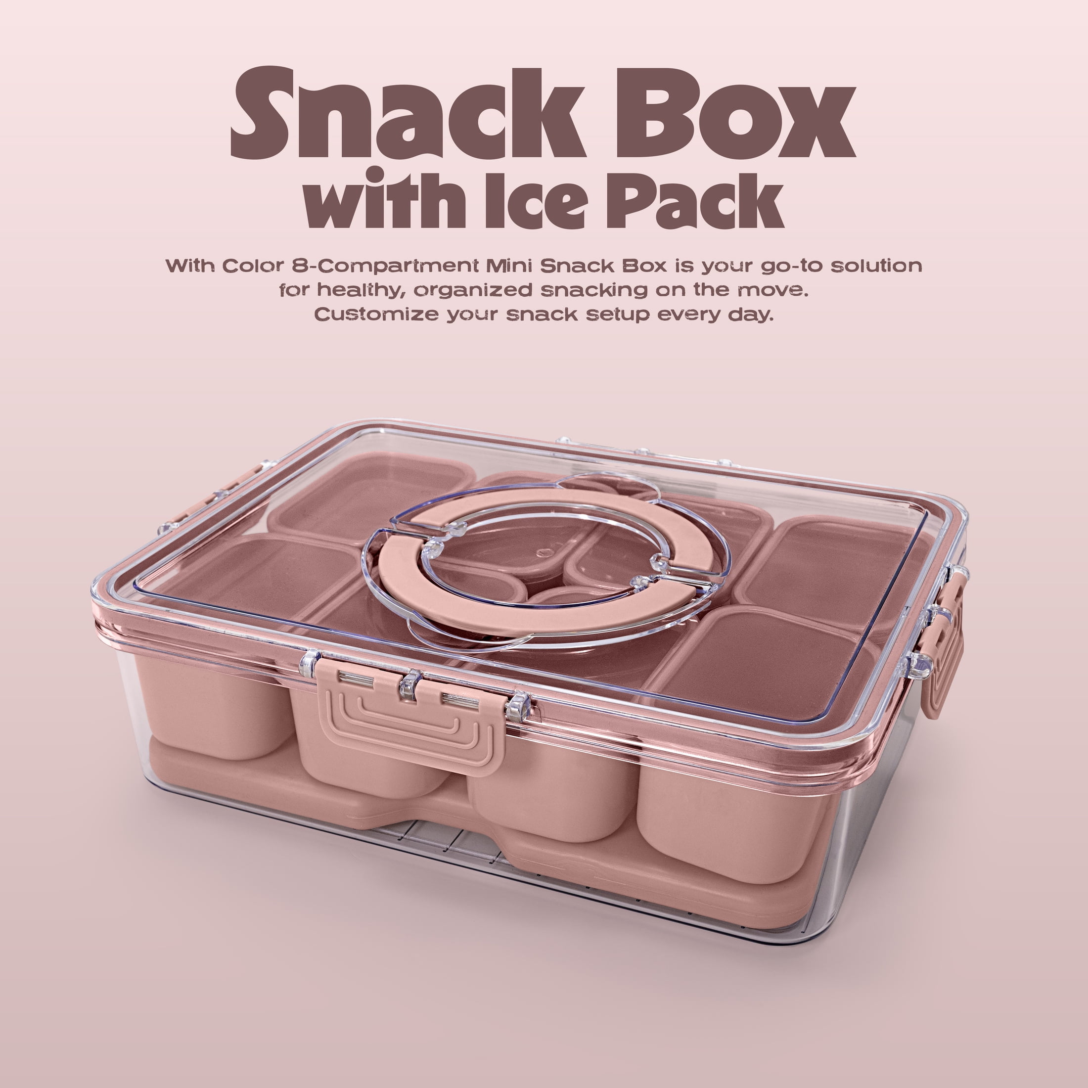 Cook with Color 8-Compartment Snack Box Food Storage Carrier