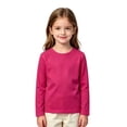 thumbnail image 2 of Kids' Solid Base Layer Tee Long Sleeve Layering Shirt Casual Clothing Campus Basic Shirt, 2 of 5