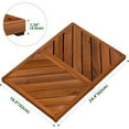 thumbnail image 5 of Teak Wood Bath Mat for Bathroom - (24.4" x 16.5") Non Slip Wooden Shower Mat Floor Sturdy Mats for Outside Inside Shower Luxury Spa Home or Outdoor, 5 of 7