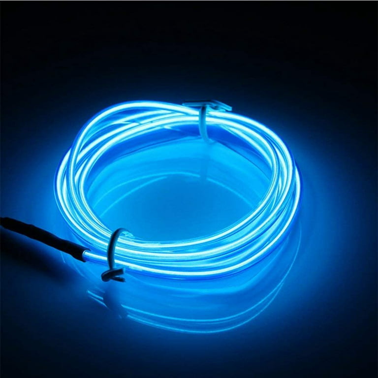 Sulfar 5m Auto Car Neon LED Panel Gap String Strip Light, Glowing Wire/El  Wire Lamp, Cold Strobing for Automotive Interior Car Decor Decorative  Atmosphere LED Light with Adapter (Ice Blue) : 