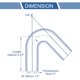 thumbnail image 3 of 1 Pcs 38mm/ 1.5" ID 120mm/4.72" Lenght 135 Degrees Blue Car Silicone Hose Coolant Hose Universal, 3 of 7