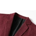 thumbnail image 3 of SWSMCLT Men's Casual Suit Jacket Slim Fit Suit Separate Sport Coat Business Winter Button Spring Welt Pocket Burgundy Small, 3 of 5