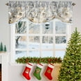 thumbnail image 3 of Merry Christmas Tie Up Valances Curtain, Snowflake Gold Sliver Colored Ball Winter Adjustable Rod Pocket Short Window Treatment Tie Up Curtains Valances for Kitchen Living Room Bathroom 54x18 Inches, 3 of 9