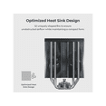thumbnail image 2 of MONTECH NX400 - CPU Air Cooler, Single Tower, 4 Advanced Heat Pipes, 52-fin Heat Sink, E28, 120mm FDB Static Pressure Fan, 28mm Fan Thickness, Corner-cover Footpads, Polished Top Cover - Black, 2 of 8