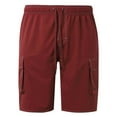 thumbnail image 5 of MIXUE Mens Shorts Summer Solid Color Swimming Trunks Mesh Beach Pockets Mens Workout Shorts Holiday Wear,Red,38, 5 of 6