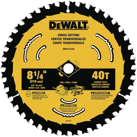 UPC: 0885911573474 | DeWalt DWA181440 Circular Saw Blade Tungsten Carbide 40-Tooth x 8-1/4 In. – Quantity 1