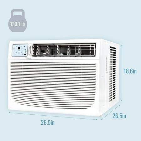 Keystone - 1500 Sq. Ft 25,000 BTU Window Air Conditioner - White
