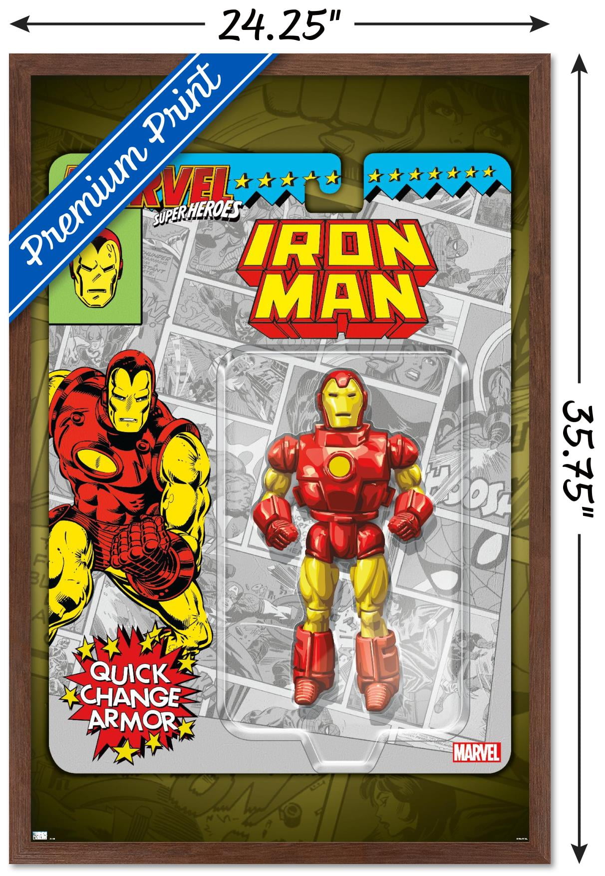 Marvel Toy Vault - Iron Man Wall Poster, 22.375" x 34" Framed