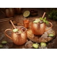 thumbnail image 4 of AVADOR Set of 4 Handcrafted 100% Pure Copper Moscow Mule Mugs Hammered Finish 16 Oz. Gift Set Boxed with Shot Glass and Copper Straws, 4 of 9