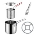 thumbnail image 1 of Freidora de acero inoxidable de 1,2 l con clip para cesta, gran capacidad, apta para lavavajillas, filtro de aceite para freír, recipiente para grasa de tocino, utensilios de cocina, 1 of 8