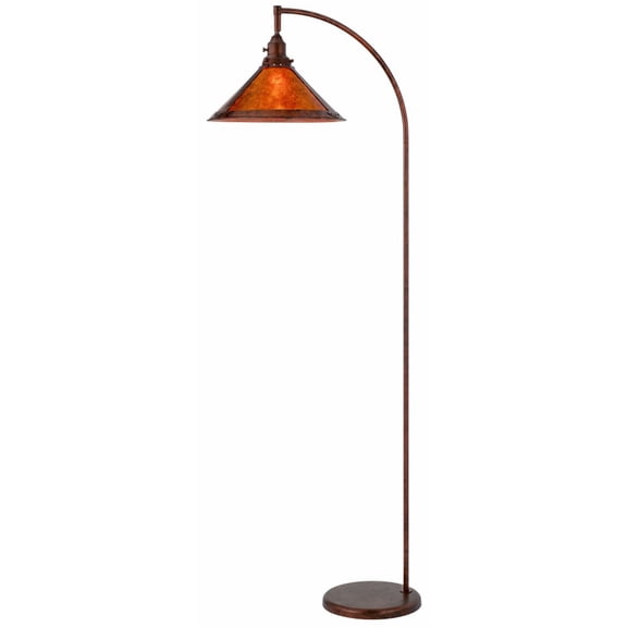 BO-3122FL-RU-Cal Lighting-Downbridge - 1 Light Arc Floor Lamp In Contemporary Style-65 Inches Tall and 11 Inches Wide-Rust Finish