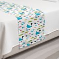 thumbnail image 2 of Dragon Bed Runner, Hand Drawn Illustration Print of Boy and Girl with Animal Characters Cartoon Style, Decorative Accent Bedding Scarf for Hotels Homes and Guestrooms, Twin, Multicolor, by Ambesonne, 2 of 2