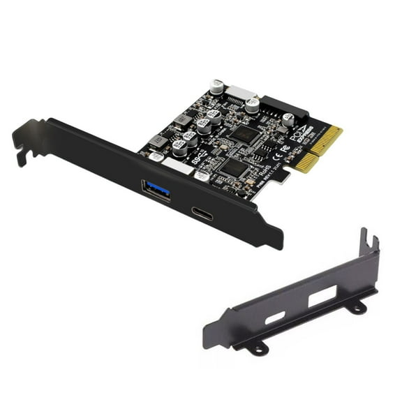 TAPDRA 10Gbps USB 3.2 Gen2 PCIe Expansion Card Type-A Type-C Type-E for Windows XP 7 8 10 High Power