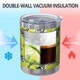 thumbnail image 2 of 12oz Tumblers Green Dinosaurs Skeletons Pattern Vacuum Insulated Stainless Steel Travel Tumbler Cups Mug with Lid and Straw for Beer,Coffee,Beverages with Cleaning Brush for Cold & Hot Drinks, 2 of 5