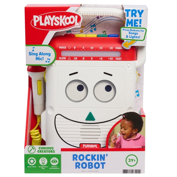 Playskool Rockin' Robot Toy with Sing-Along Microphone, Songs