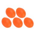 thumbnail image 3 of 5 pelotas de silicona para agarre de mano, para ejercicios de fuerza de muñeca, masajeador fortalecedor de agarre, color naranja (20 grados), forma de huevo (ovalada)., 3 of 14