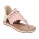 thumbnail image 2 of Sandalias de verano para mujer de tacón bajo de cuero de microfibra de color sólido a la moda Wmkox8yii shjk7272, 2 of 9