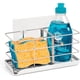 thumbnail image 1 of Organizador de fregadero de cocina, soporte de esponja de acero inoxidable con patas antideslizantes, diseño de fondo hueco para un secado rápido y bandeja de goteo extraíble para una fácil limpieza, 1 of 5