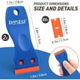 thumbnail image 7 of DIYSELF 2 Pack Plastic Razor Blade Scraper, 100Pcs Plastic Razor Blades Refills, 7 of 7