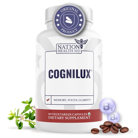 Nation Health MD Cognilux Brain Supplement for Memory and Focus with Niacin