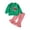 AB55 Green, variant on Tisuna Kids Halloween Outfit Set For Toddler Girls Stylish Fit Letter Print Long Sleeve Tops And Flare Pants 2 Pieces Halloween Performance Party Matching Set For Age 6 Months-4 Years
