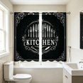 thumbnail image 4 of 2 Pack 2D Printed Kitchen Curtain 28x47 Inches, Washable Decorative Short Curtain Pair with Rod Pocket, Window Curtain for Kitchen Bedroom Bathroom, 4 of 7